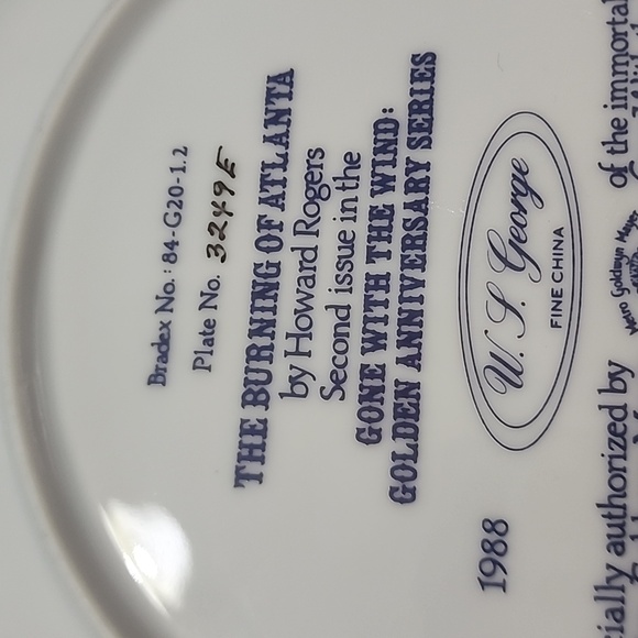 Gone with the Wind Collection Plate - Picture 3 of 3